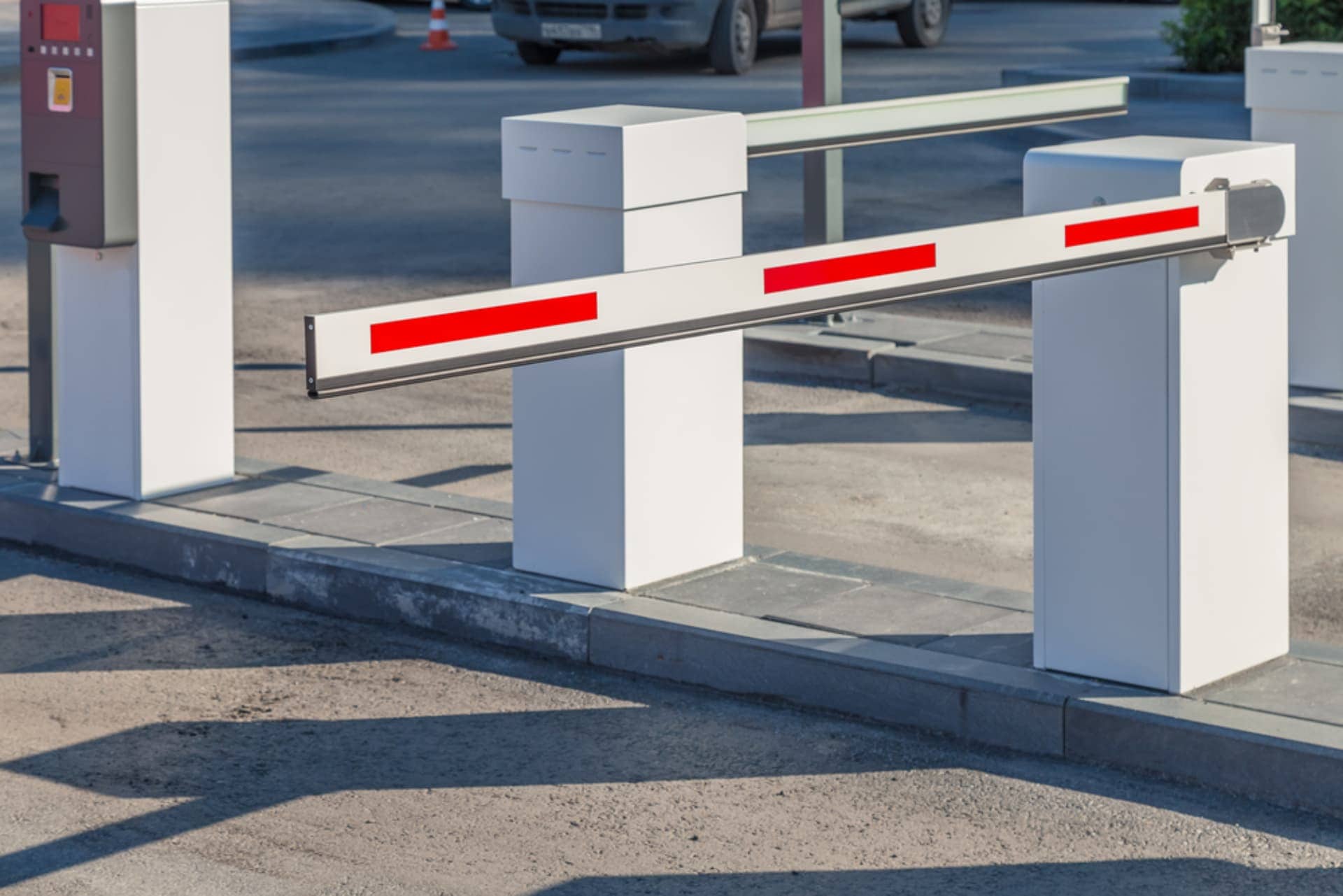A barrier gate; a type of automatic gate