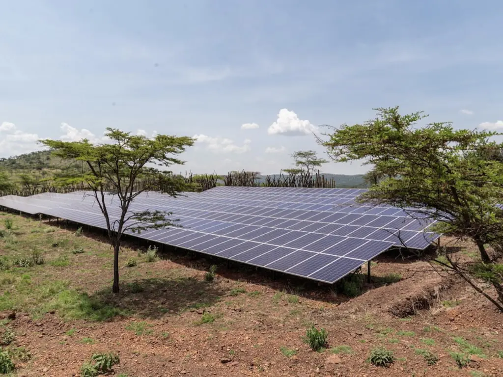 Rooftop solar panel installation